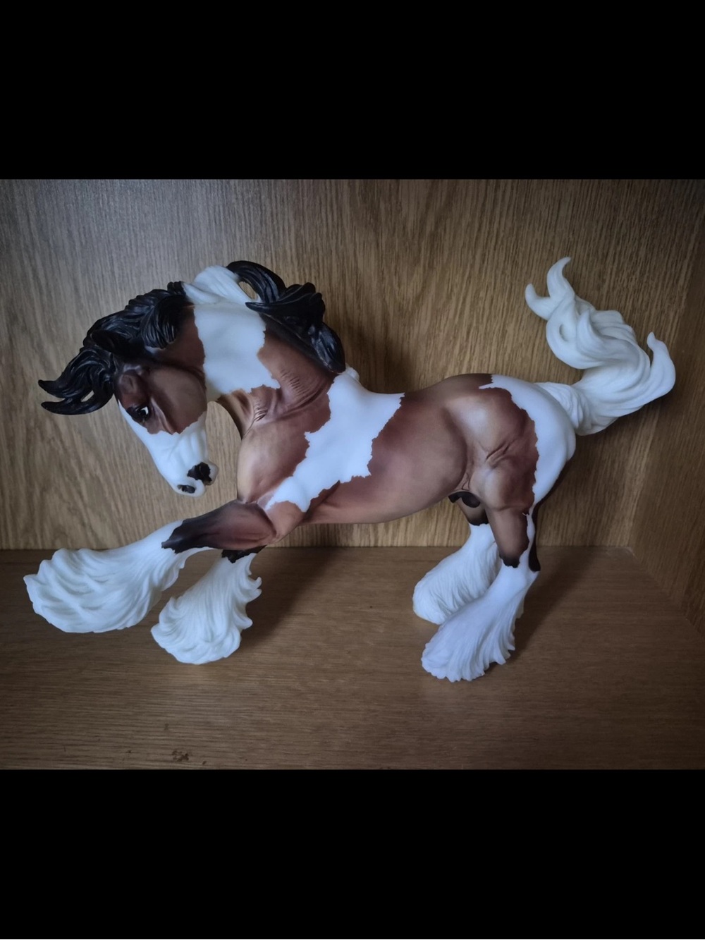 Breyer Traditional Gypsy Vanner Matte Bay Pinto Brishen 2013 Model Horse